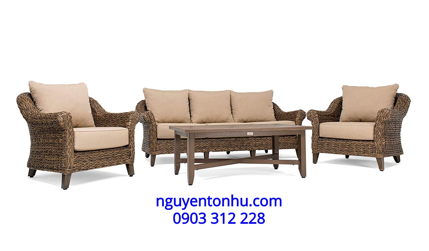 BÀN GHẾ NGOÀI TRỜI NHỰA GIẢ MÂY MÀU NÂU ĐẤT ban ghe gia may ngoai troi mau nau dat sang trong 1 1