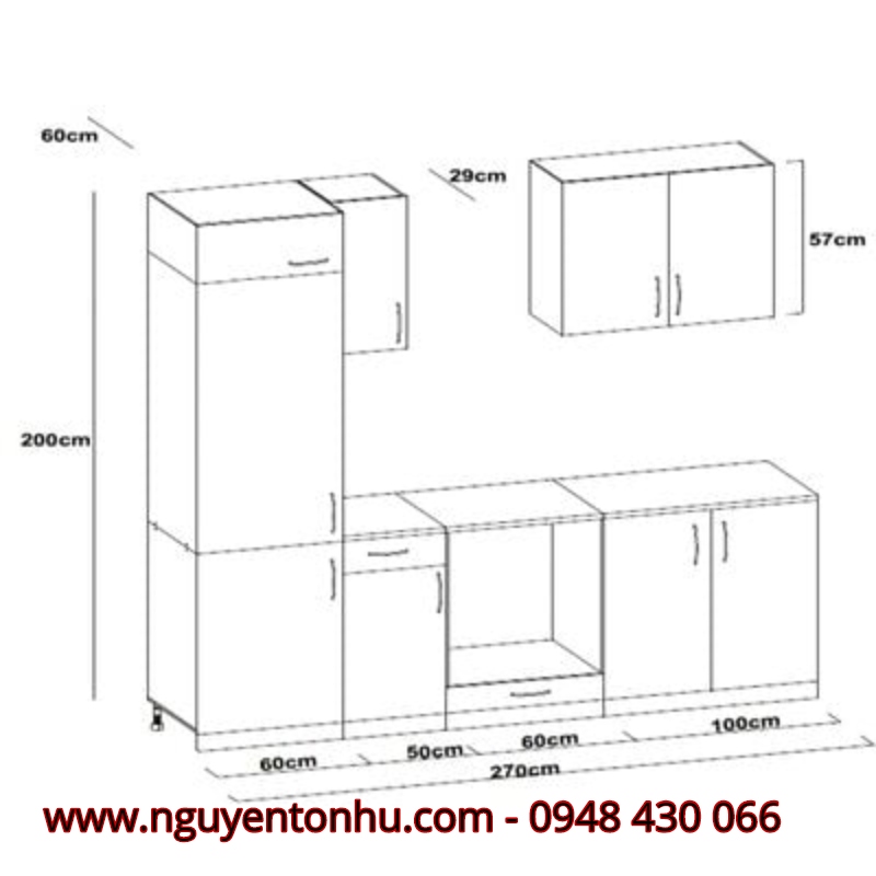 Tủ bếp gỗ công nghiệp giá tốt