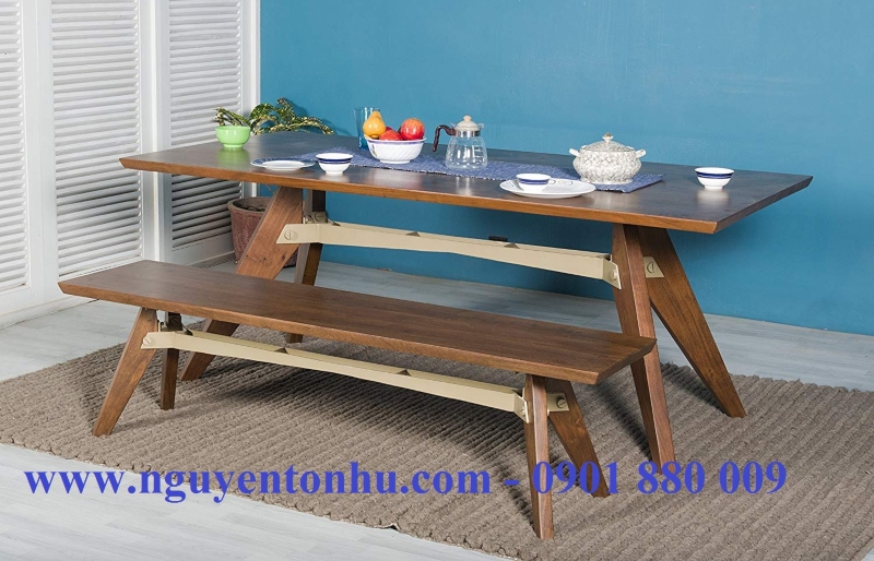 bàn ghế phòng ăn bằng gỗ